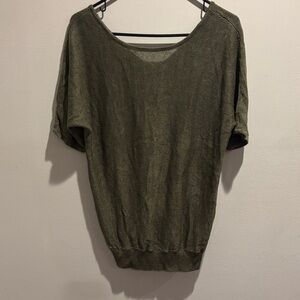Talbots Olive Green Blouse size M